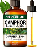 KUKKA Camphor Essential Oils - 4 Fl Oz - for Hair, Skin, Diffuser, Aromatherapy & DIY Soap Making Scent