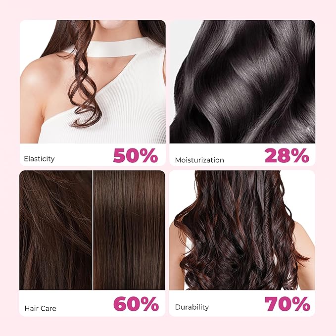 6 in 1 Hair Dryer Brush, Detachable Air Styler, 3 Heat Settings Blow Dryer Brush Frizz-Free Volumizing, Straightening, Curling ALCI Safety Plug for Travel & Home Styling (Blue-Pink)