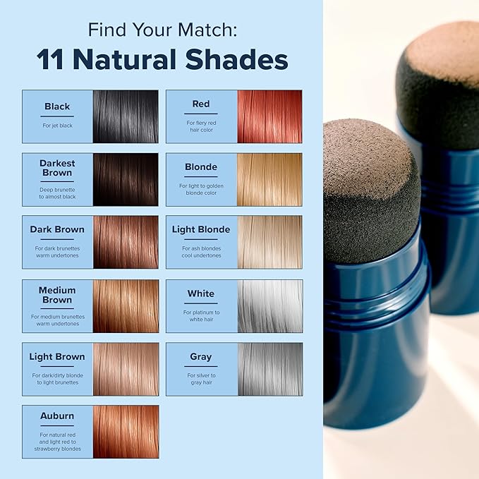 TRUHAIR Color & Conceal Waterproof Root Touch Up Hair Color Concealer - Hair Cover up for Gray Coverage and Hairline Filling - 11 Hair Colors Available (Dark Brown)