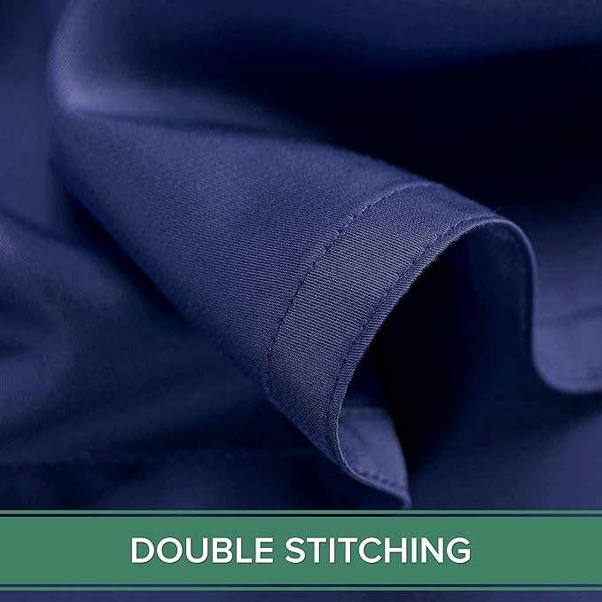 King Pillowcases by Pure Bamboo, Genuine 100% Organic Viscose Derived from Bamboo, Luxuriously Soft & Cooling, Double Stitching, Envelope Closure (2 King Pillowcases, Cobalt Blue)