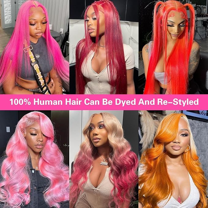 613 Blonde Lace Front Wig Human Hair 200 Density 613 Frontal Wig 13x6 HD Transparent Lace Blonde Wig Body Wave Full & Thick Hair 24 Inch
