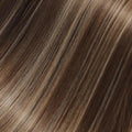 Medium Brown with Platinum Blonde Hair Toppers for Women with Thinning 3D 360° Cover Clip in Wispy Bangs Upgraded Adjustable Bandage 18 Inch Long Layered