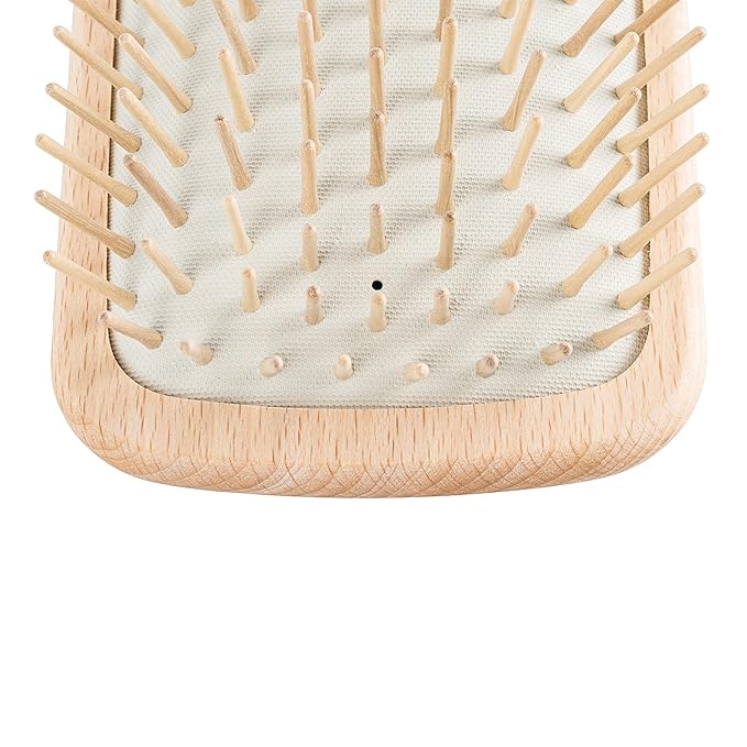 ACCA KAPPA Natural Paddle Hair Brush Wooden Pins Beechwood Anti-Static Scalp-Massage Detangler