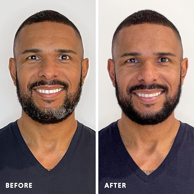 Hair & Beard Color for Full Gray Coverage 2 pack - Light Brown - Ammonia-Free Complete Men’s At-home Beard & Hair Dye Kit, Professional-grade Permanent Hair Color (6.0)