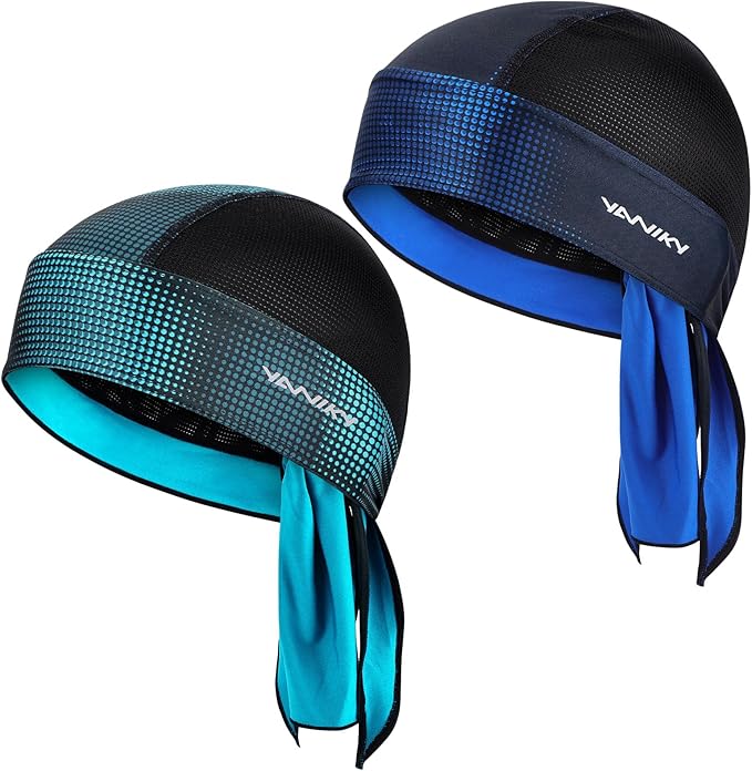 Bandanas Skull Caps for Men, Women Skull Cap Helmet Liner Cycling Hat Durags Motorcycle Bandana Sweat Wicking Do Rag