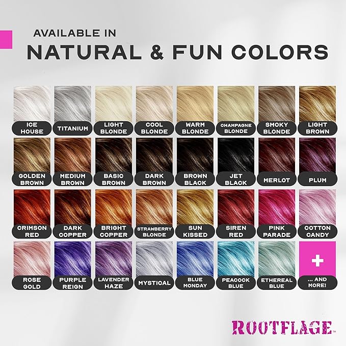 Rootflage Fun Temporary Hair Color Powder - Works on All Hair Colors - Shampoos Out Easily (05 Peacock Blue)