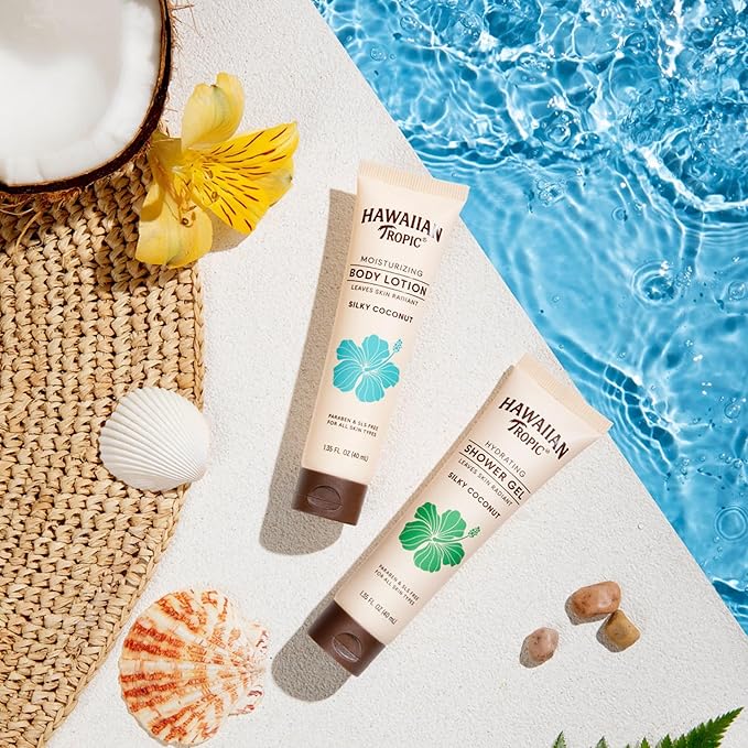 Hawaiian Tropic Silky Coconut Bulk Amenities (150 Pack) - Complete Travel Size Toiletries Kit with Shampoo, Conditioner, Body Wash, Lotion & Soap, Airbnb Essentials for Hosts, Hotels & Guest Bathrooms