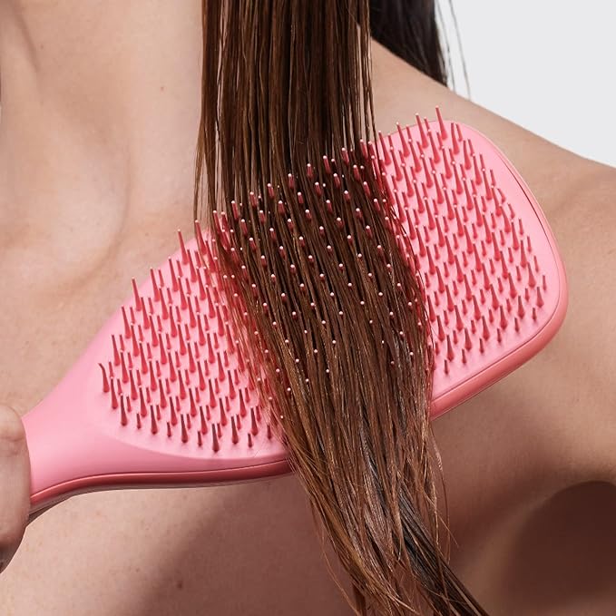 Tangle Teezer Large Ultimate Detangler Hairbrush for Wet & Dry Hair, Eliminates Knots & Reduces Breakage for Long, Thick, & Curly Hair Types, Coral Pink