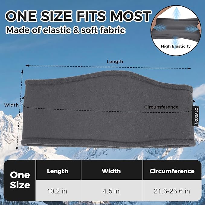 Winter Warmers Headbands for Women Men Soft Cold Weather Ear Headband Fleece Ear Muffs for Running Cycling Ski Hike