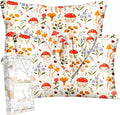 2 Pack Mulberry Silk Pillowcase for Hair and Skin - King Size 20 x 36 Inches with Hidden Zipper Flowering Plants 19 Momme Soft Sleeping Silk Pillow Case for Women, Moms