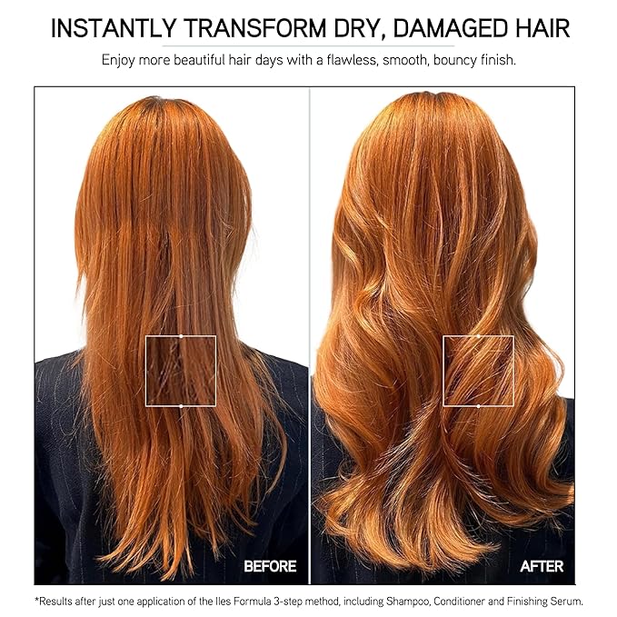 ILES FORMULA Weightless Styling Cream & Finishing Serum with Heat Protection, Non-Greasy Hair Repair Treatment for Damaged Hair, Anti-Frizz Blow Dry Product with Silk Extract & Macroloba Seed (500mL)