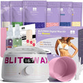 BLITZWAX Brazilian and Bikini Waxing Kit for Women, Hard Wax Warmer for Face, Legs, and Body, At Home Hair Removal Kit, Beginner Friendly, Quick Heating, Frost Reverb Digital Wax Pot