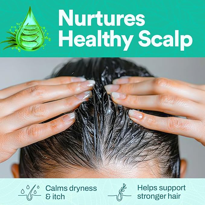 500 ml Pure Aloe Vera Gel for Hair and Skin, Hydrating & Non-Sticky, Soothes Scalp and Skin, No Strong Scent, Lightweight & Fast-Absorbing Pure Aloe Vera Gel for Body, glass bottle.