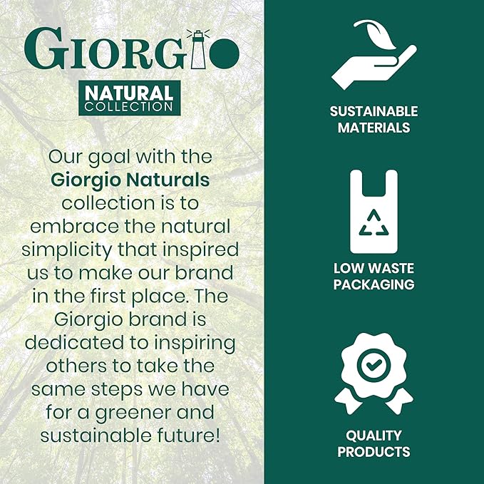 Giorgio GIONAT5 Natural Wooden Detangling Comb with Comfortable Handle - Wide Tooth Comb for Curly Hair, Bamboo and Beechwood Hair Combs for Thick Hair - Organic Wooden Hair Comb for Men and Women