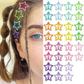 Star Hair Clips Snap Hair Barrettes Non Slip Star Hair Accessories Multiple Colors Metal Hair Clips for Girls Women -30 PCS 1.18"
