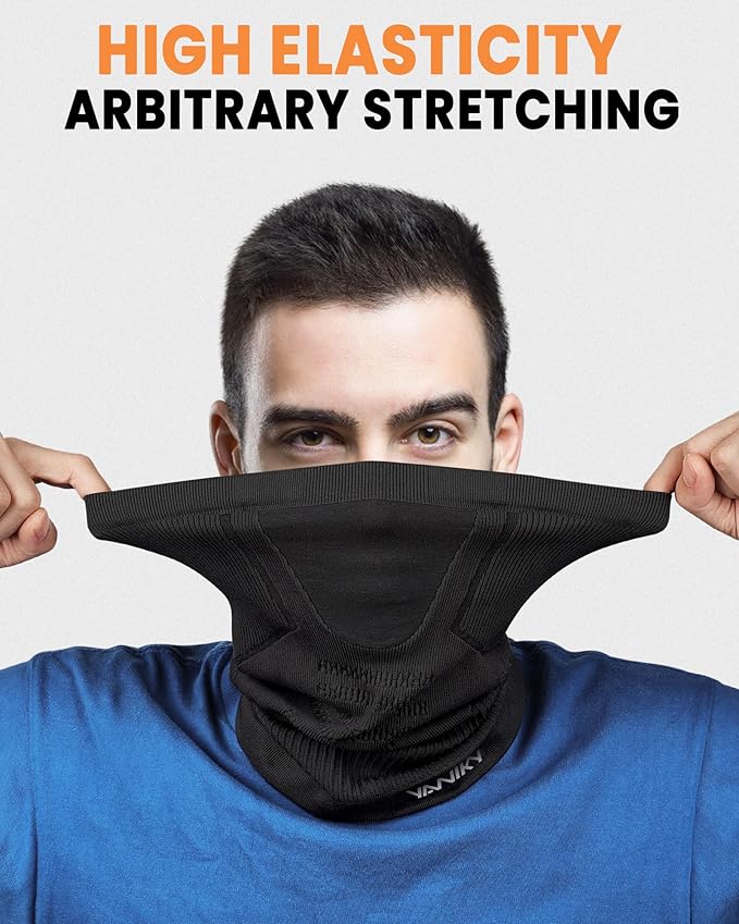Winter Neck Warmer Gaiter Ski Face Mask, Breathable Fleece Balaclava Windproof Cold Weather Scarf