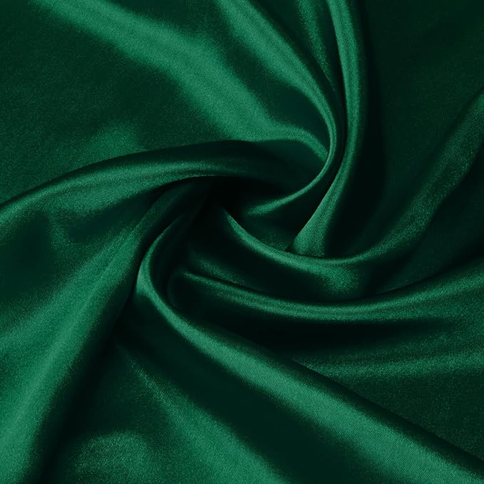 Lirex Satin Pillowcase for Hair and Skin, Super Soft and Cooling Similar to Silk, 2 Pack Standard Size 20"X 26" Pillow Cases with Envelope Closure, Gifts for Women Men, Green