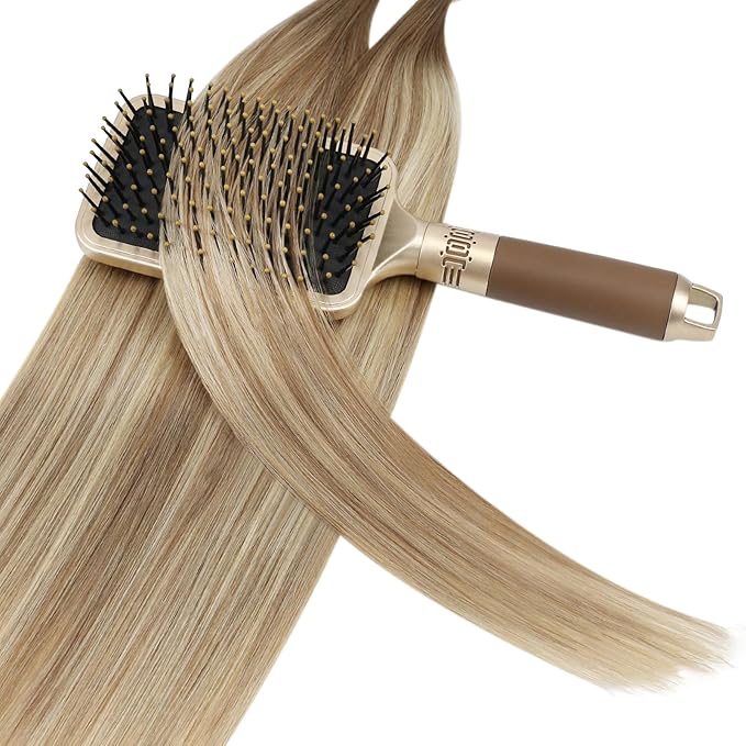YoungSee U Tip Hair Extensions Real Human Hair Ombre Light Brown and Blonde Utip Real Hair Extension Balayage Human Hair K Tips Extensions for Long Hair Ktips Hair Extension Add Length 1G/S 50G 22In