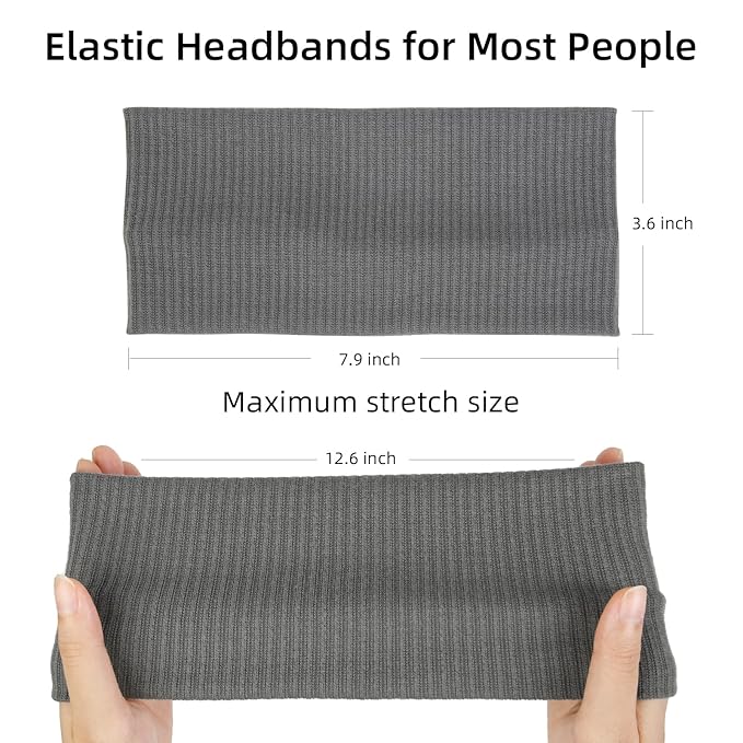 Headbands for Women Non Slip 6Pcs Thick Headbands Fashion Wide Headband Elastic Hairbands for Women's Hair Soft Head Band Workout Yoga Hair Accessories