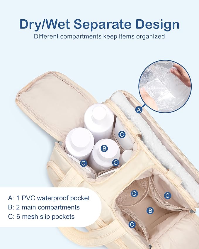 TOPDesign Travel Toiletry Bag for Women, Puffer Large Toiletry Bag, Lightweight Cosmetic Makeup Organizer with Handle for Traveling, Accessories, Essentials, Toiletries (Checkerboard)