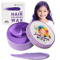 Temporary Purple Hair Color Wax for Kids, Women Men Colored Hair Styling Mud, Washable Style Violet Dye for Girl Boy Teens, DIY Instant Hair Coloring Gel Cream for Cosplay Halloween Children's Day