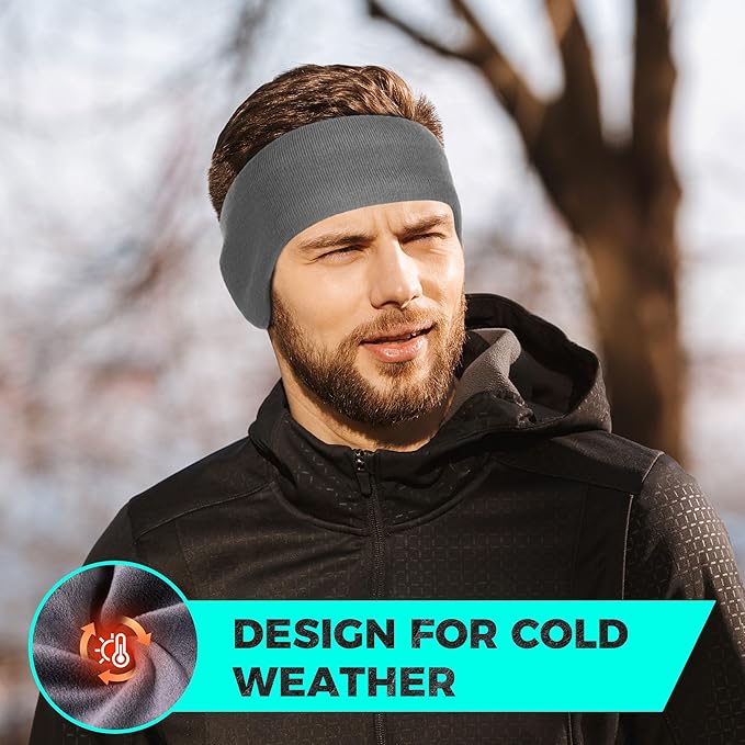 WTACTFUL Double-Layer Fleece Pro, Ear Warmers Muffs Cold Weather Winter Headband Ear Covers for Men Women Ski Running Cycling