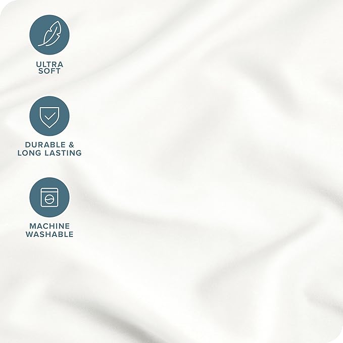 Bare Home Microfiber Pillow Cases - Queen Size Set of 2 - Cooling Pillowcases - Double Brushed - Easy Care - Envelope Closure (Queen Pillowcase Set of 2, Cream)