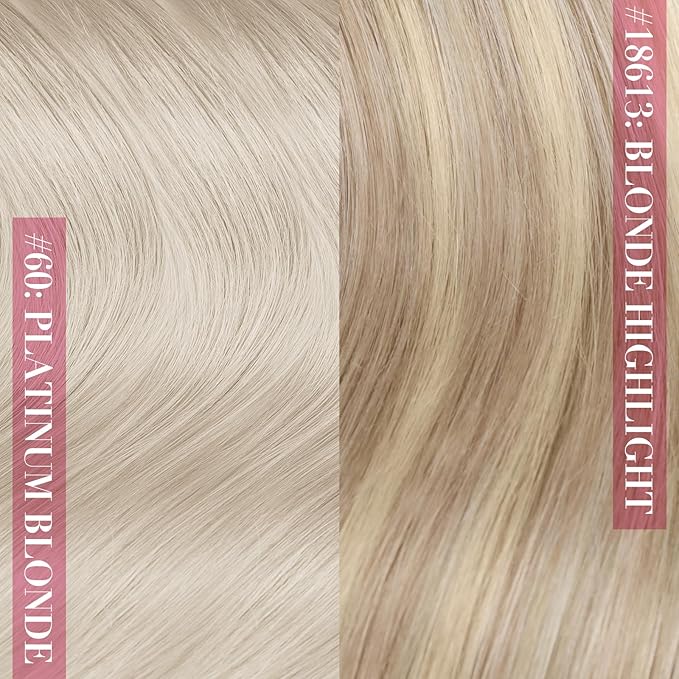 YoungSee Blonde Clip in Hair Extensions for Short Hair Clip in Human Hair Extensions Platinum Blonde Real Human Hair Clip ins Extension Silky Straight for Short Hair 12In 80G 7Pcs