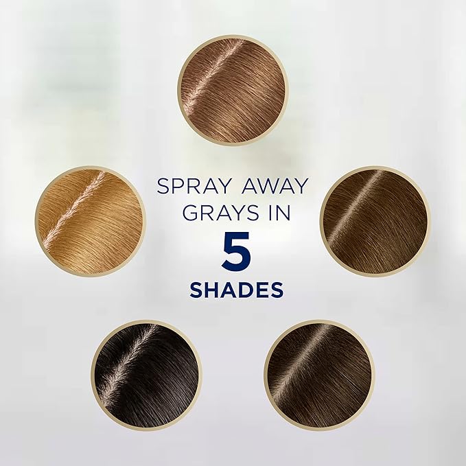 Clairol Root Touch-Up by Nice'n Easy Temporary Hair Coloring Spray, Light Brown Hair Color, Pack of 2