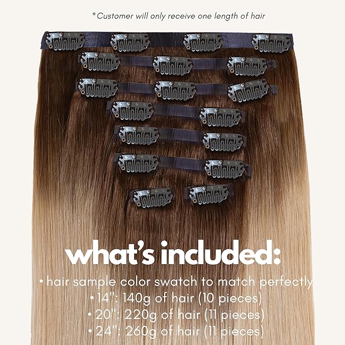 Irresistible Me Real Human Hair Extensions Clip Ins – 100% Human Hair Clip In Extensions for Length & Volume – Invisible Extension – Heat Resistant & Dyeable – Dirty Blonde Rootmelt, 24 Inches