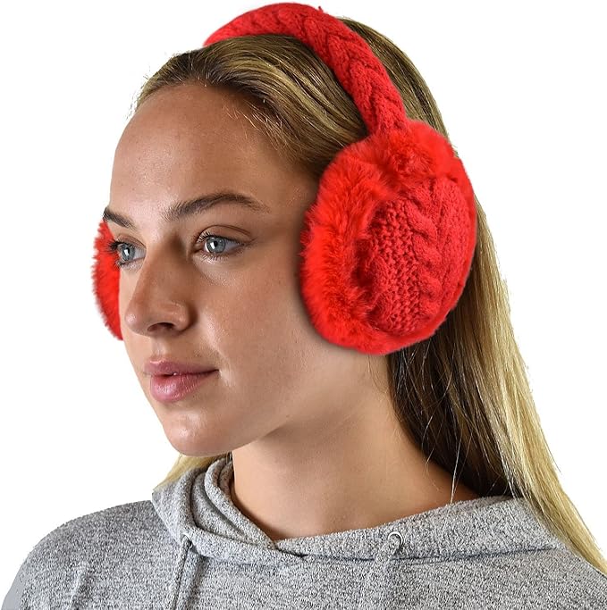 C.C Soft Winter Warm Adjustable Headband Ear Warmer Earmuffs