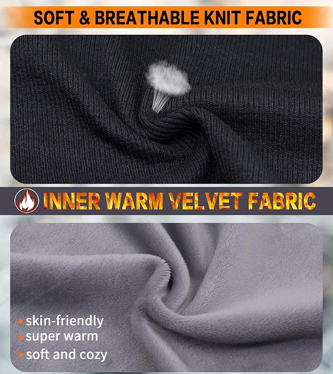 Winter Ear Warmer Headband for Men Women Double-Layer Knit Ear Muffs Cover with Fuzzy Lining for Running and Cycling (Brown, One Size)
