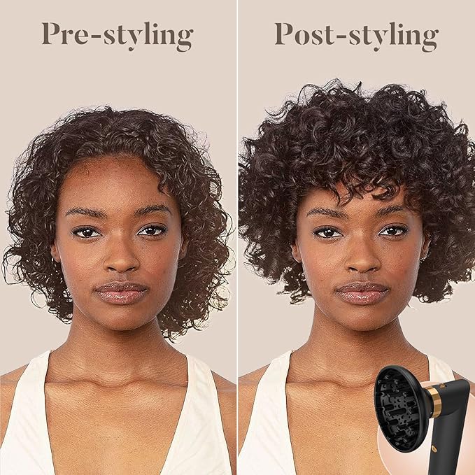 Air Styler 5 in 1, Hair Dryer Brush & Multi-Styler with 110,000 RPM High-Speed Powerful Motor, Auto-Wrap Curler, Cushion Massager, Oval Brush, Diffuser, Nozzle Attachment