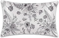 Satin Pillowcase 1 Pack-Black and White Peony Tulips Vintage Floral Silky Pillow Cover for Hair and Skin,Standard Size 20x26 Inch Soft Cooling Printed Pillow Cases with Hidden Zipper