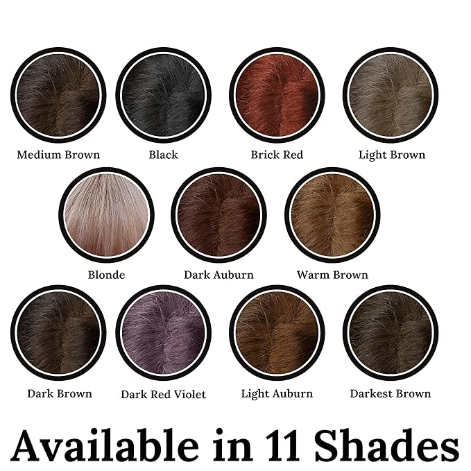 Hair Root Touch Up Powder - Dark Auburn - 11 True-to-Nature Root Concealer Shades - Long-lasting, Zero Fragrance, Talc or Parabens - With Brush