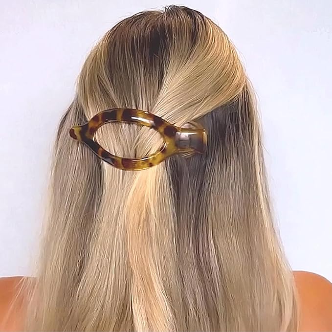 Camila Paris CP2383 French Hair Clips, Large Side Slide Hair Clips for Long Curly Wavy Hair, Strong Hold No Slip Grip, Girls Hair Claw Clips for Women, Styling Girls Hair Accessories, Made In France