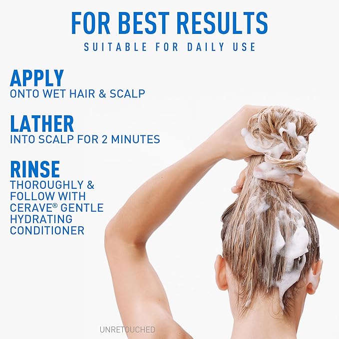 CeraVe Gentle Hydrating Shampoo and Conditioner Set, With Ceramides, Niacinamide & Hyaluronic Acid For Soft, Healthy Looking Hair & Scalp, Sulfate Free & Color Safe, For All Hair Types