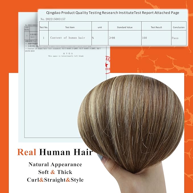 Full Shine Tape in Hair Extensions Human Hair 18Inch Medium Brown Fading to Brown Highlight 4/24/4 Invisible Tape in Hair Extensions 20Pcs Remy Straight Hair Extensions Tape in 50Grams