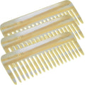 Giorgio G30 Large 5.75 Inch Hair Detangling Comb, Wide Teeth for Thick Curly Wavy Hair. Long Hairs Detangler Comb For Wet and Dry. Handmade of Cellulose, Saw-Cut, Hand Polished, Ivory 3 Pack