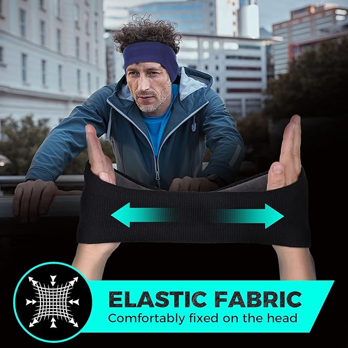 WTACTFUL Double-Layer Fleece Pro, Ear Warmers Muffs Cold Weather Winter Headband Ear Covers for Men Women Ski Running Cycling