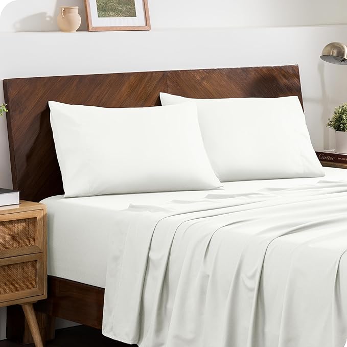 Bare Home Microfiber Pillow Cases - Queen Size Set of 2 - Cooling Pillowcases - Double Brushed - Easy Care - Envelope Closure (Queen Pillowcase Set of 2, Cream)