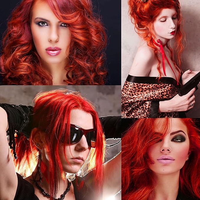 Kids Temporary Hair Color Wax, Natural Hair Strong Style Gel for Party, Cosplay, Masquerade etc. (Red)