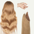 Luxy 100% Remy Human Hair – Halo Clip-In Hair Extensions –Natural Looking Volume & Length - One-Piece - Easy 5-Min Application 180 grams 20" Dirty Blonde Halo