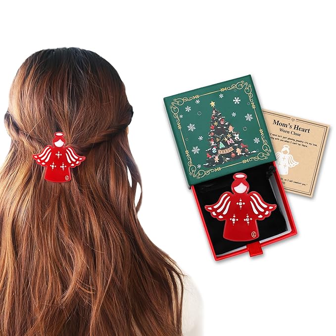 Gift for Daughter, "Guardian Angel" Hair Clip Birthday Gifts from Mom Dad to Adult Daughter, Mother Daughter Gift on Graduation Wedding Day First Pregnancy, Christmas Mother's Day Daughter Gift