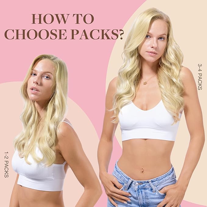 GOO GOO Tape in Hair Extensions Human Hair, 613R Bleach Blonde, 12inch 80g 40pcs, Skin Weft Seamless Invisible, Silky Straight with Thick Ends, Remy Human Hair