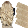 GOO GOO Invisi Edge Tape in Hair Extensions Human Hair, 18ET90A Natural Blonde Balayage 20pcs 10inch 30g, Virgin Remy Hair, Seamless Injected Tape, Natural Look