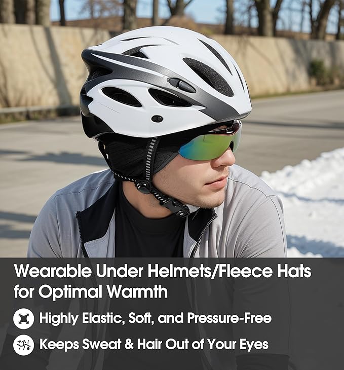 SUNMECI Lightweight Soft Fleece Headband - Breathable Ear Muffs for Men Women in Winter Running Cycling Ski Comfortable Warm for Clod Weather Sports