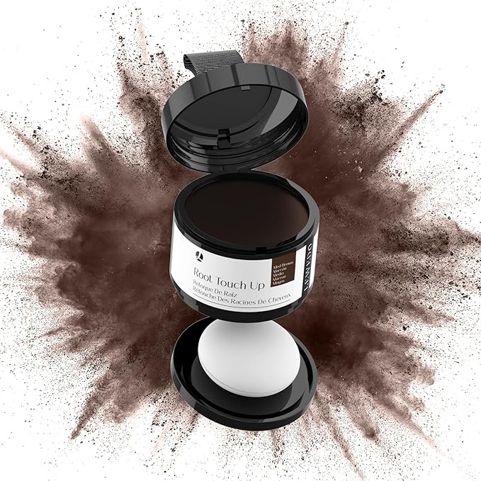 Hairline Powder 24H Stain-Proof, Root Touch Up Hair Color for Gray Coverage,Bald Spot Concealing Hair Shadow Powder for Women & Men,Natural-Looking (Medium Brown)
