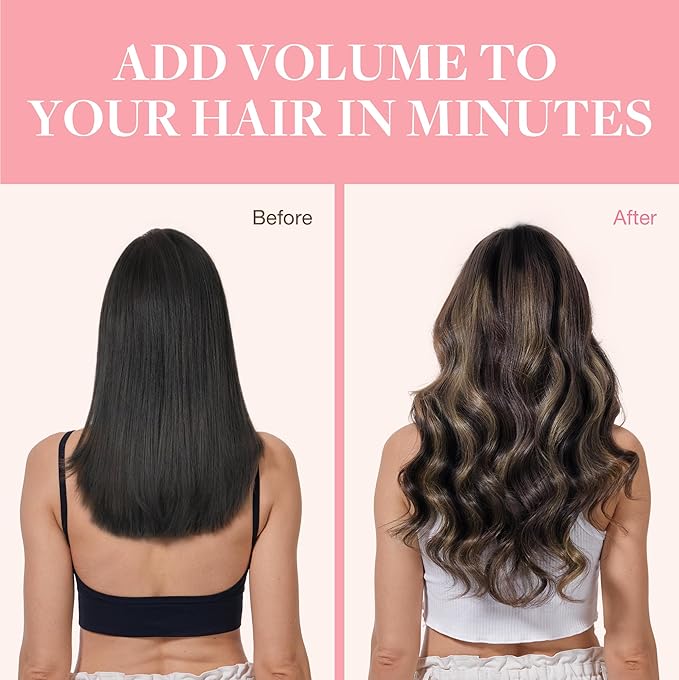 GOO GOO Clip in Hair Extensions Real Human Hair, Remy Human Hair Extensions Clip ins for Women, Natural Human Hair, 22inch 120g 7Pcs, 1B/16/1B Balayage Natural Black to Light Blonde