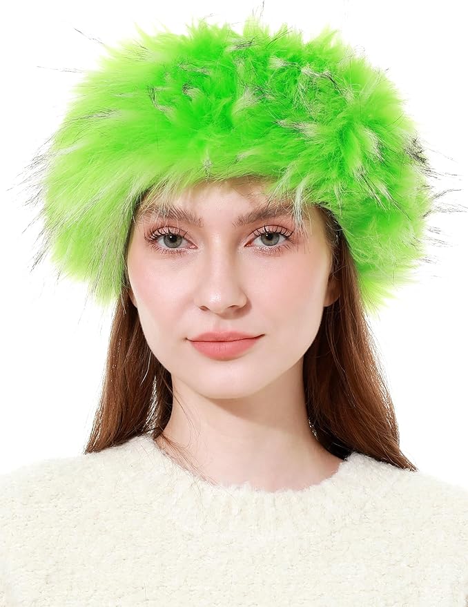 Faux Fur Headband for Women Winter Earwarmer Earmuff with Elastic
